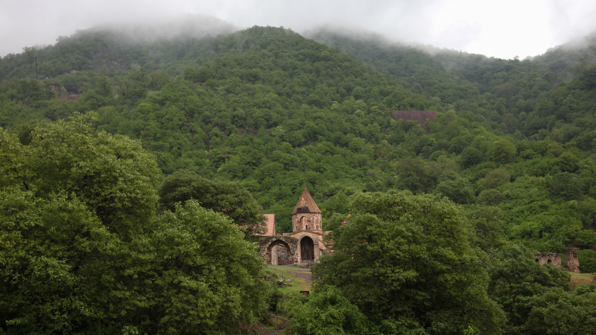 Old church in the mountains in Nagorno-Karabakh.