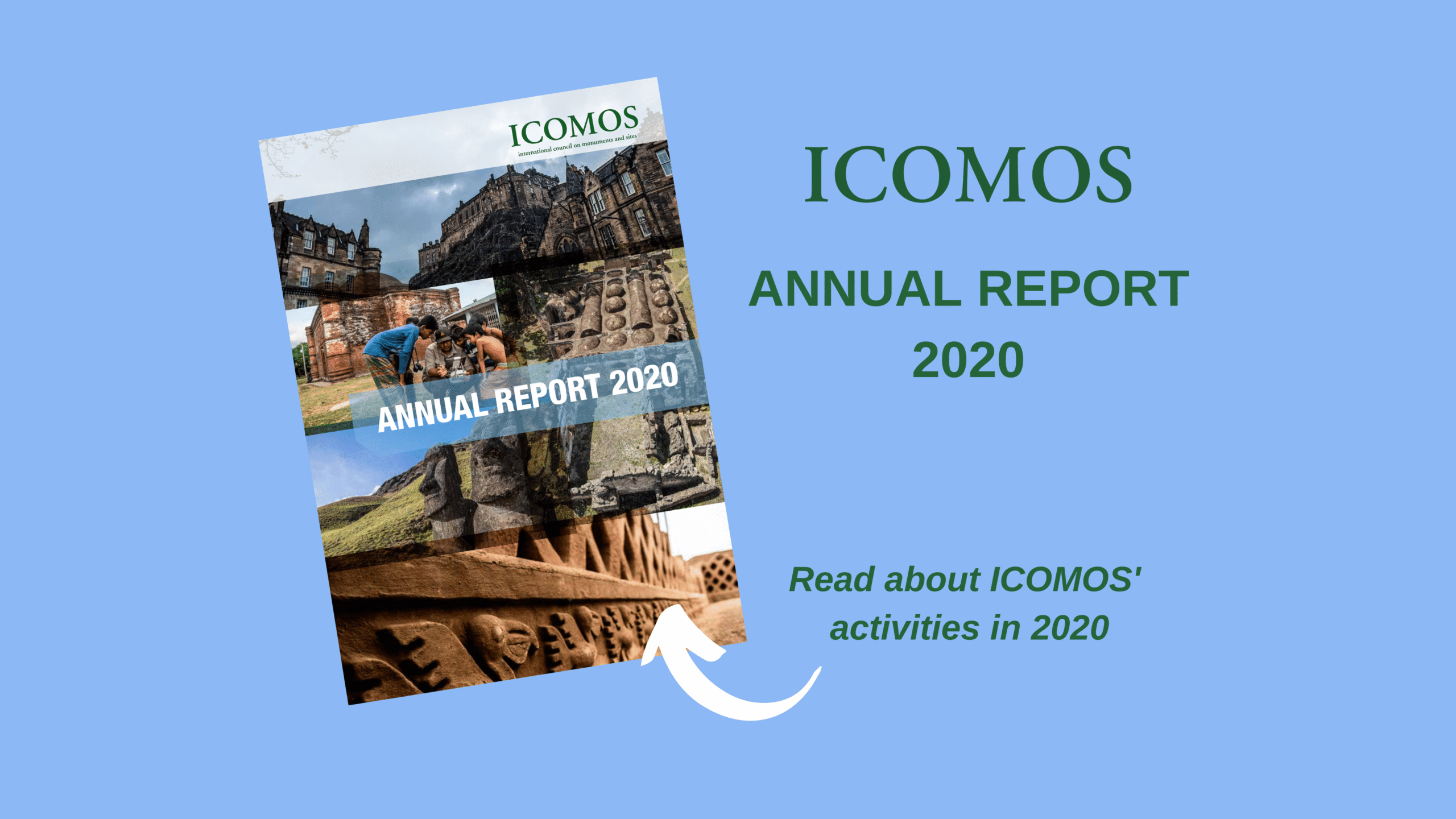 Cover of the 2020 ICOMOS Annual Report