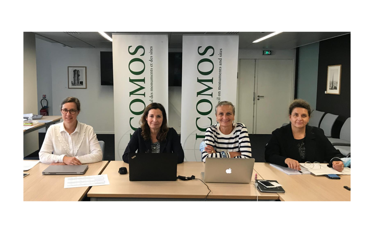Members of the ICOMOS delegation at the headquarters of the ICOMOS International Secretariat (Charenton-le-Pont). From left to right: Gwenaëlle Bourdin, Director of the ICOMOS Evaluation Unit, Teresa Patrício, President of ICOMOS, Marie-Laure Lavenir, Director General of ICOMOS and Regina Durighello, Director of the ICOMOS Advisory Unit.