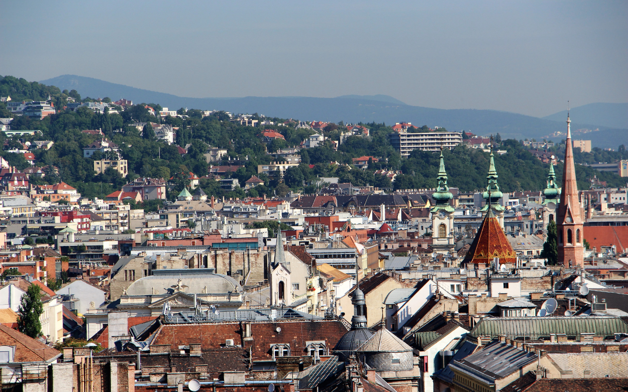 View of the roofs of Budapest, Hungary