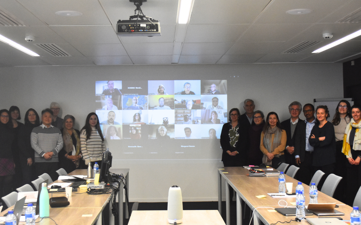 ICOMOS World Heritage Panel Experts, including ICOMOS World Heritage Evaluation Unit staff members and ICOMOS President Teresa Patrício