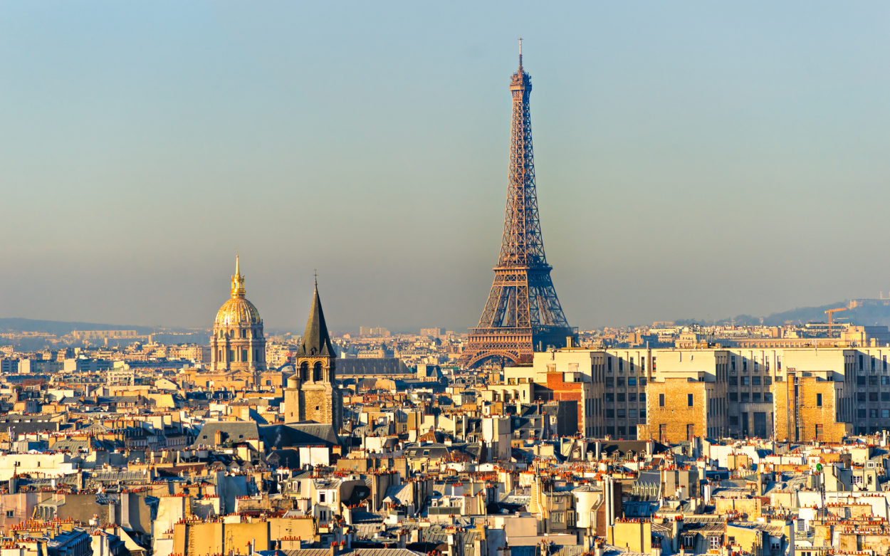View on the Eiffel Tower in Paris, France