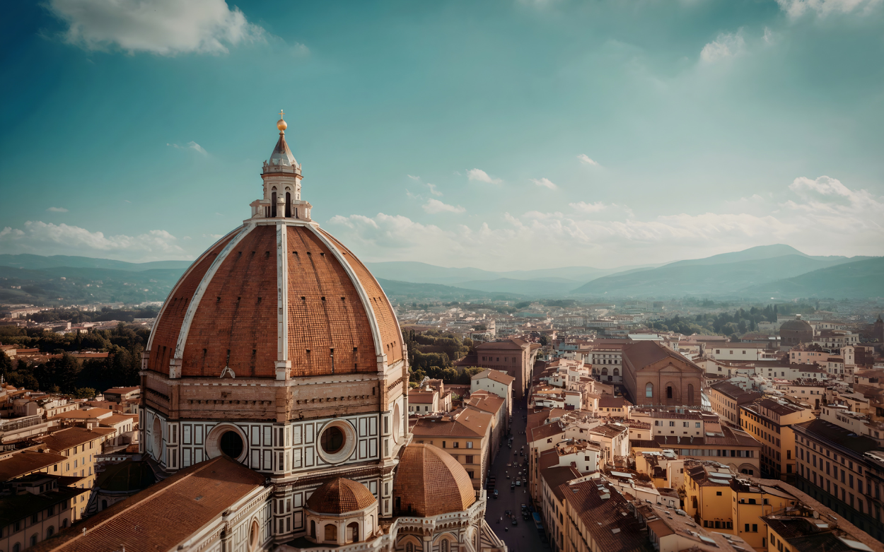 Picture of the City of Florence from the Duomo.