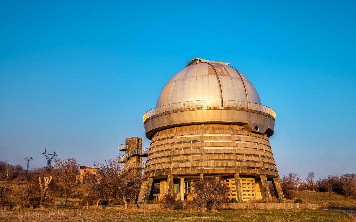 View of the Byurakan Astrophysical Observatory, Armenia.
