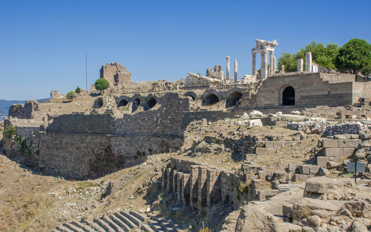View of the Roman ruins in Izmir.